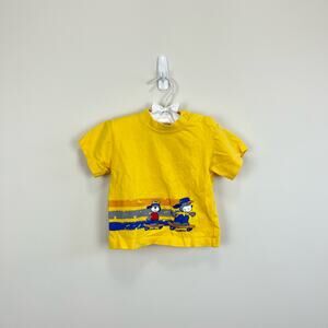 Vintage OshKosh B'gosh Yellow Dog Tee Shirt 6-9 Months
